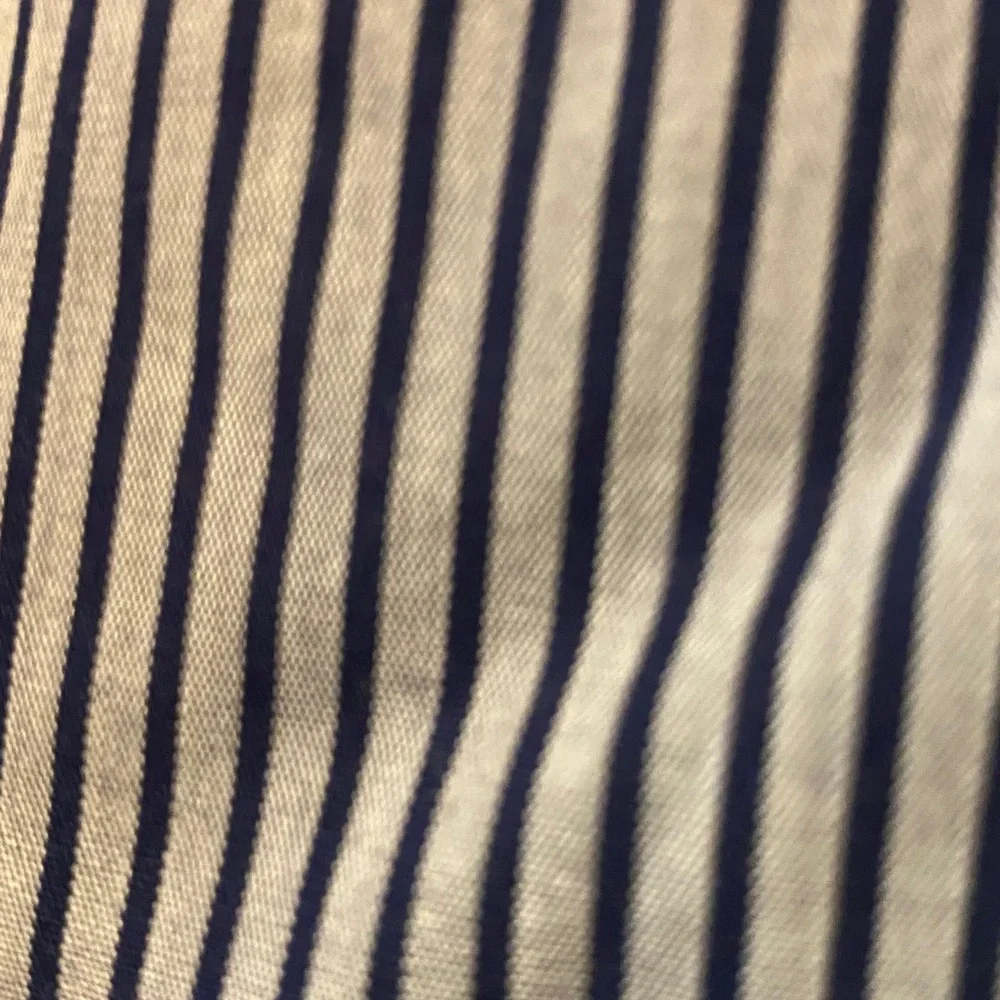 Nautica Men’s Slim Fit Button Down Blue Gray Striped Long Sleeve Size L Cotton - Picture 6 of 8